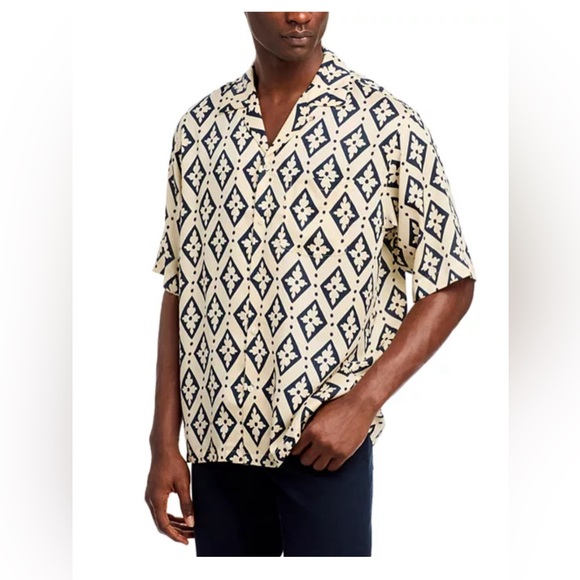 Scotch & Soda Other - Scotch & Soda Printed Regular Fit Button Down Camp Shirt